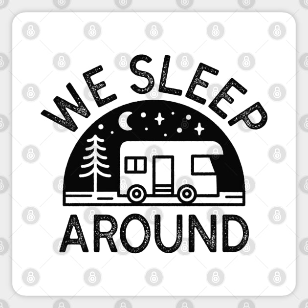 We Sleep Around Sticker by LuckyFoxDesigns